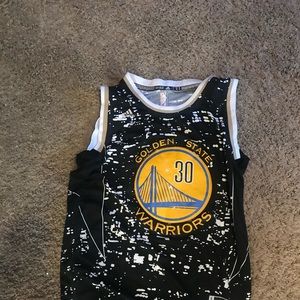 Stephen curry jersey. Black/white camo print.Large